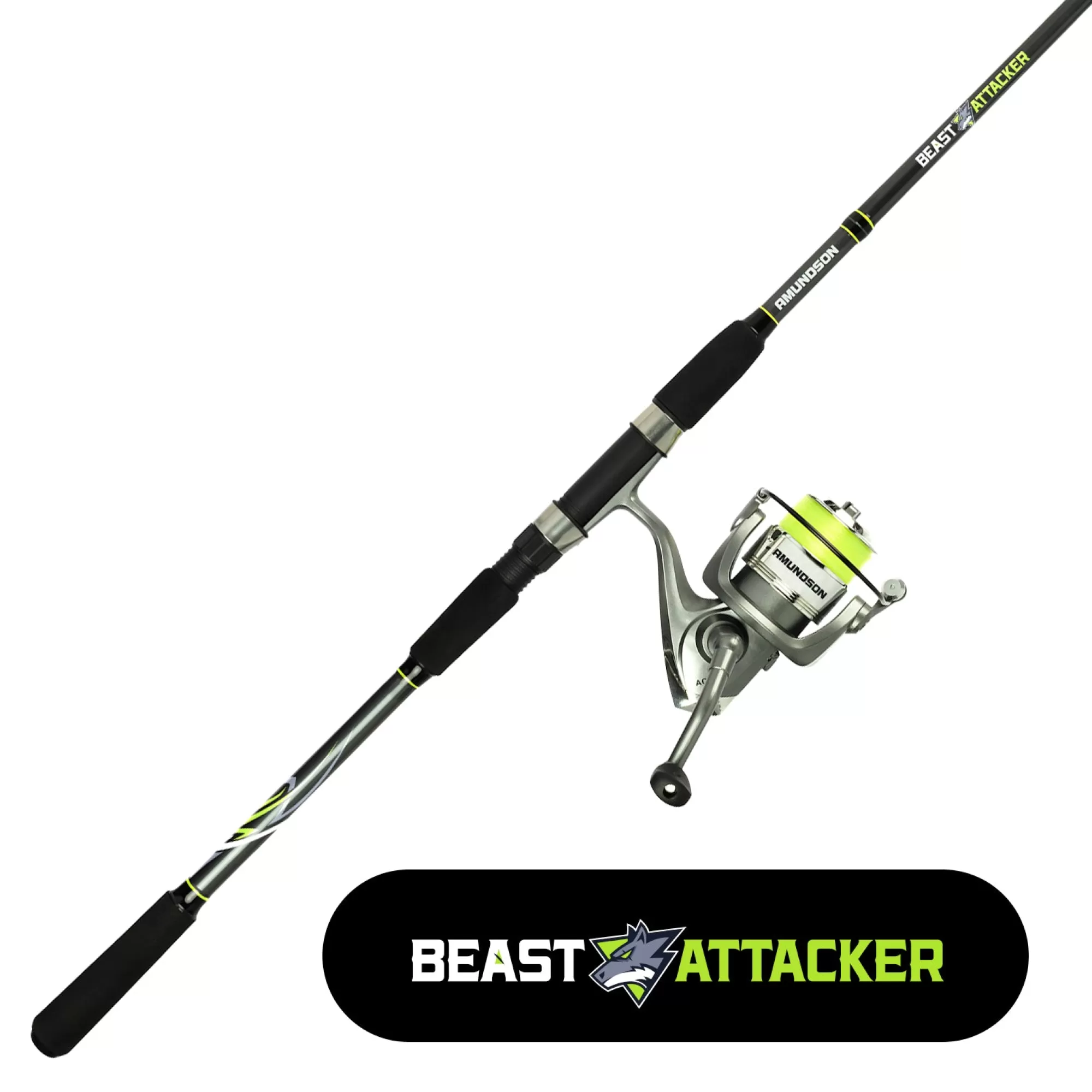 Amundson Combos^Beast Attacker 2-pc Spinning Rod & Reel Combo