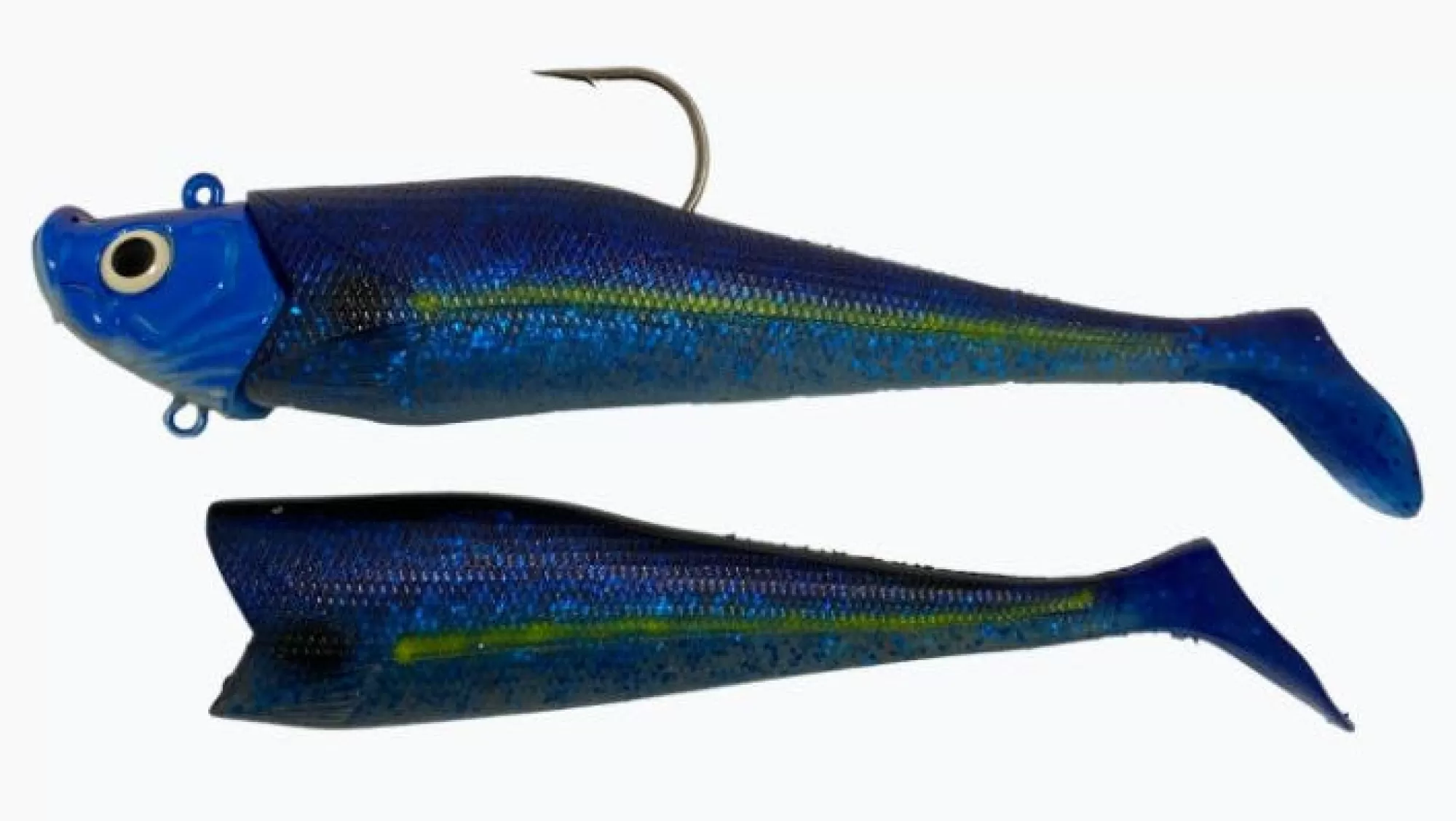 Amundson Saltwater^Mega Jig Head Swim Shads (2 Tails/pack)