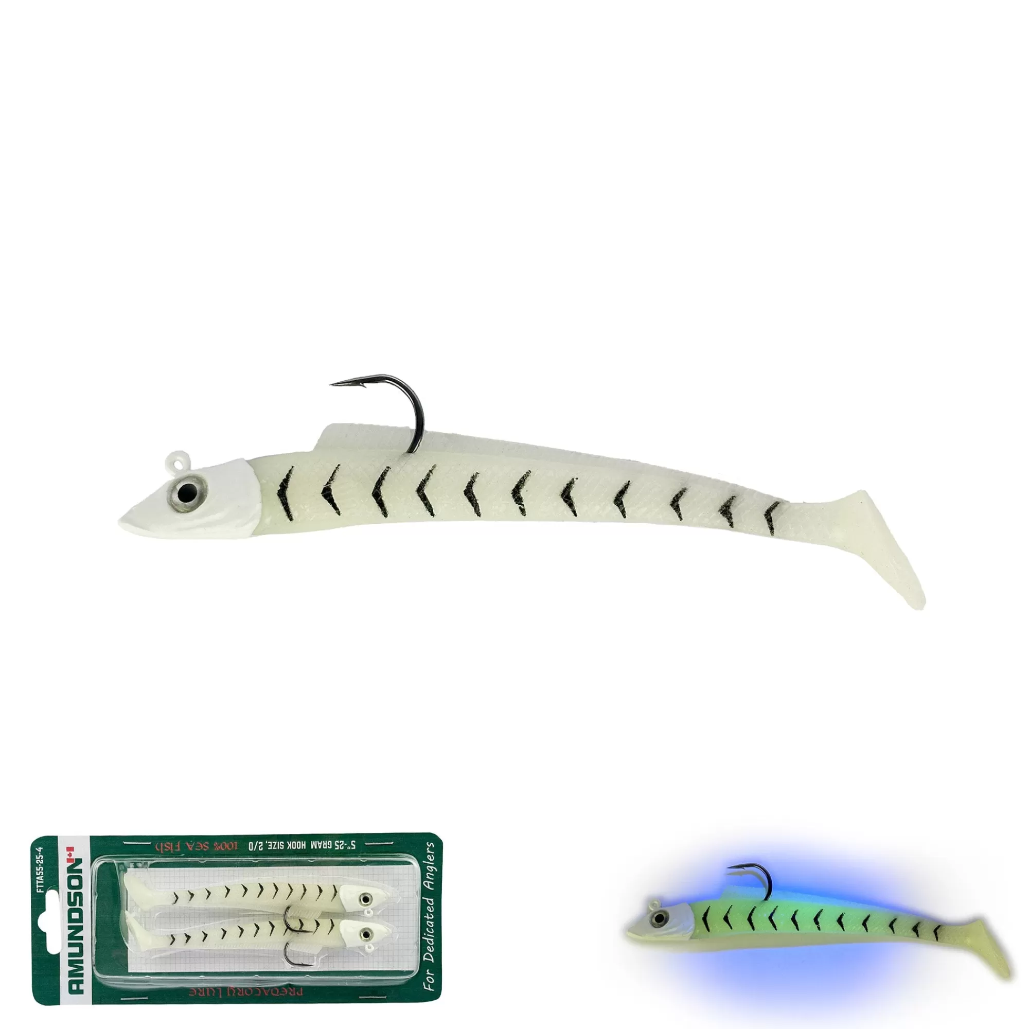 Amundson Saltwater^New Mega Jig Head Swim Shads (2-4/pack)