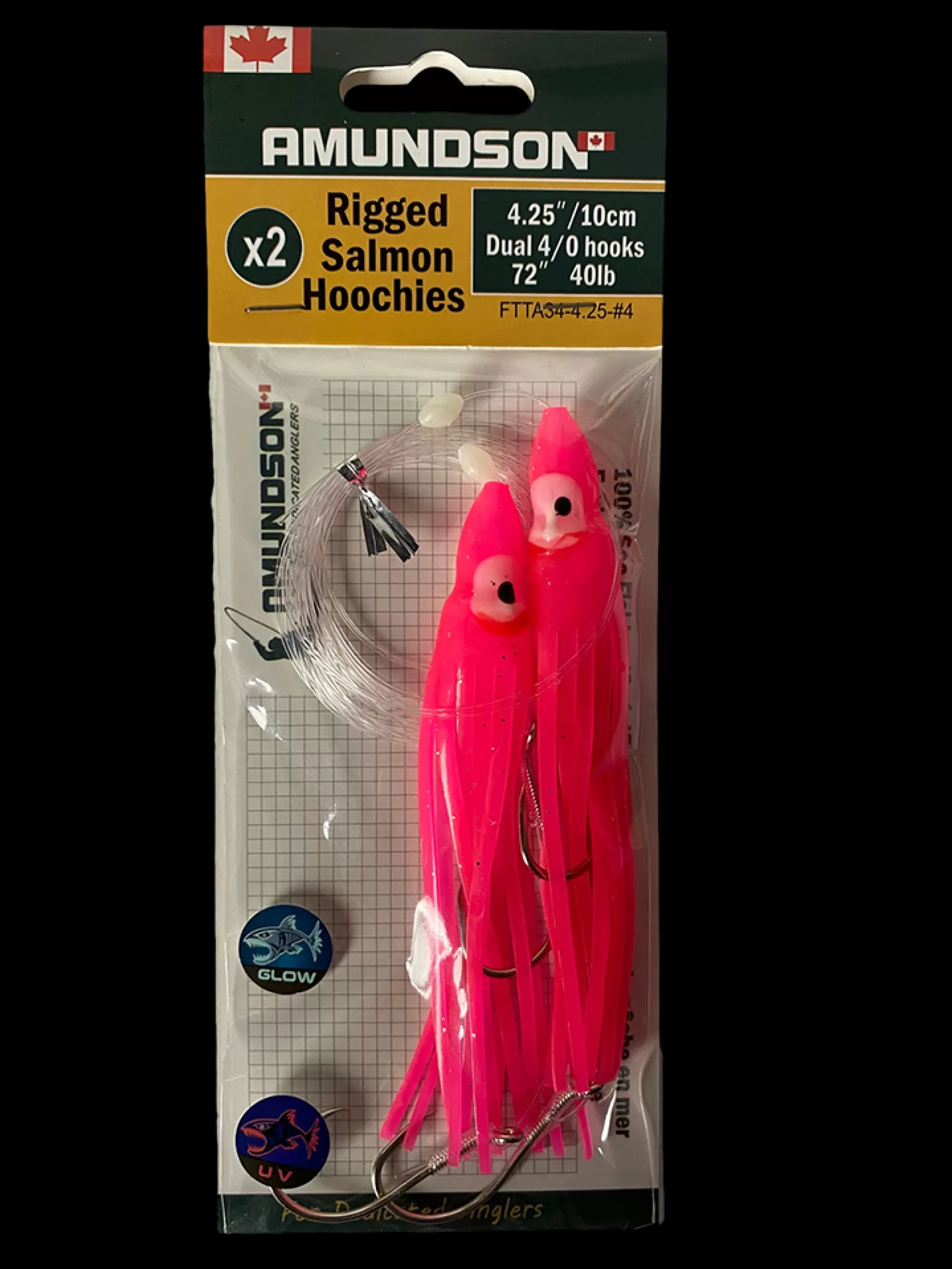 Amundson Saltwater^Rigged Salmon Hoochies (2/pack)