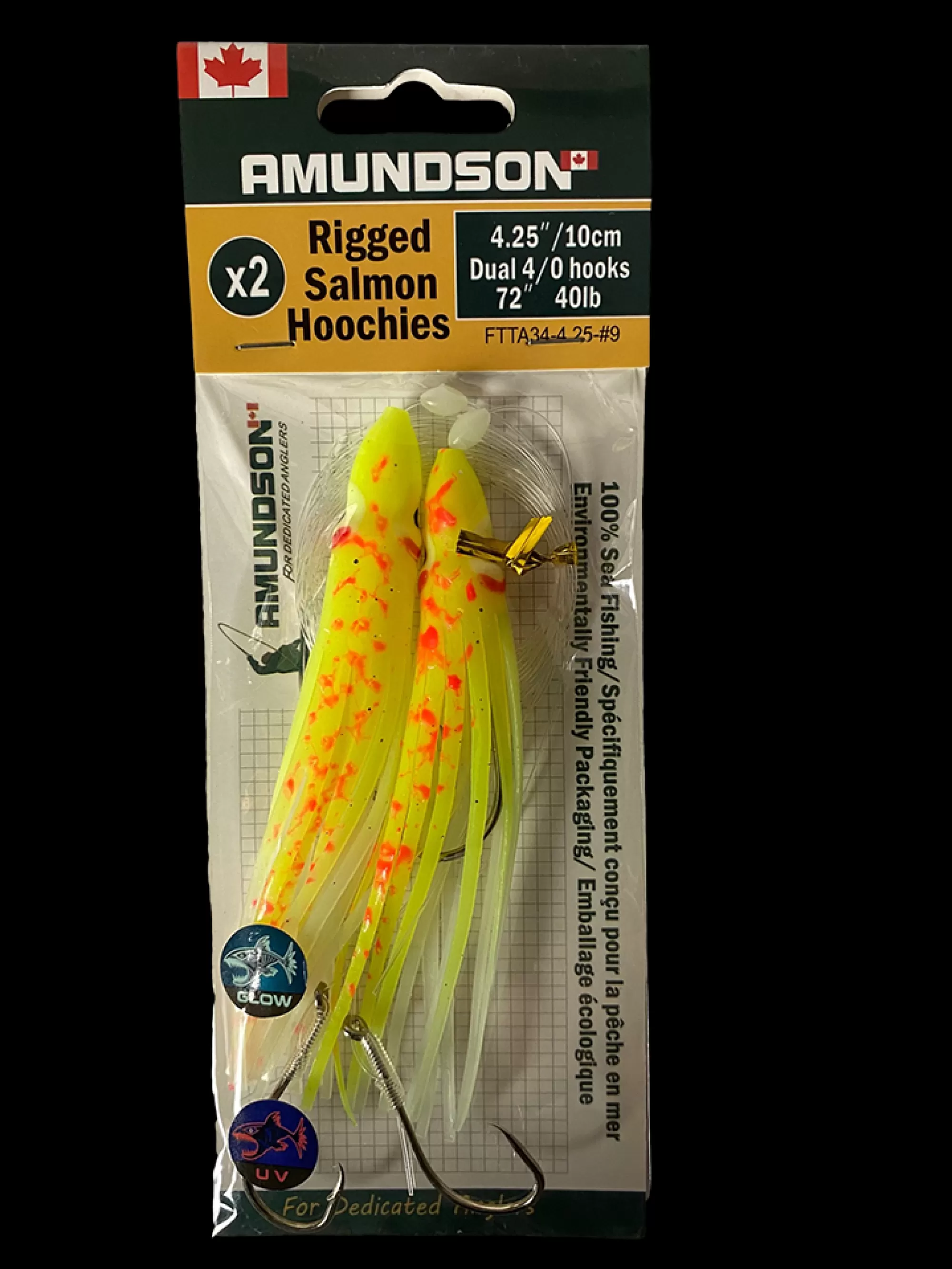 Amundson Saltwater^Rigged Salmon Hoochies (2/pack)