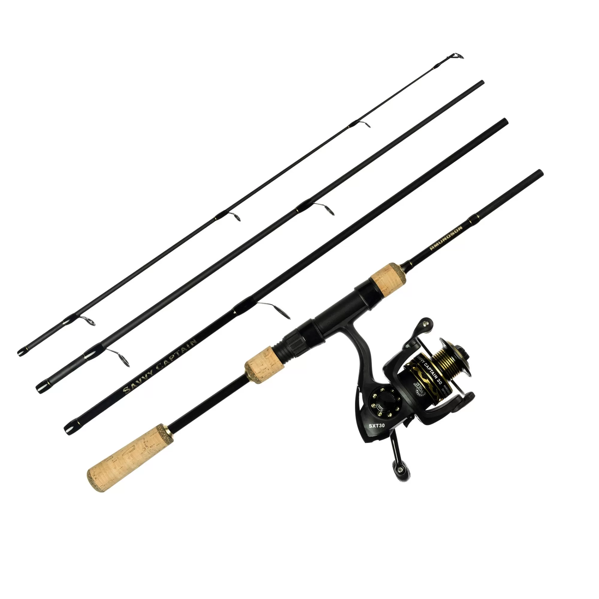 Amundson Combos^Savvy Captain X Travel Spinning Rod Combo